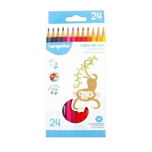 24 Colouring Pencil - Hexagonal