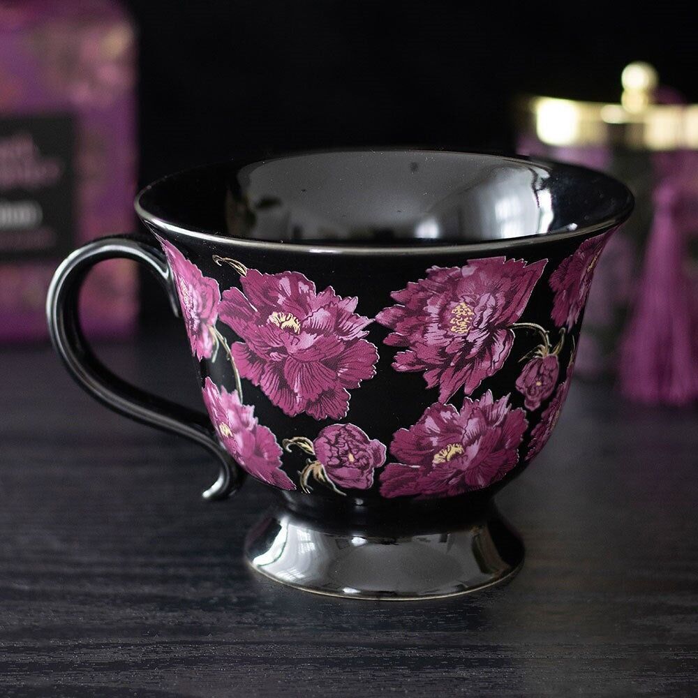 Tazza da tè con stampa floreale Dark Romance