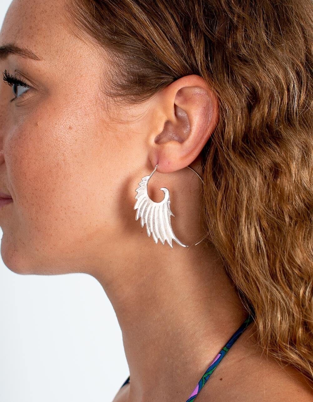 Grandi orecchini in argento fatti a mano Kimago