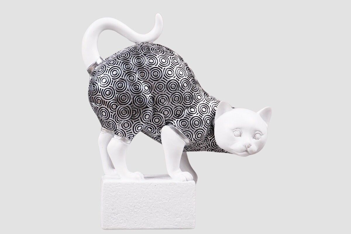 DG3466 - KATZE MIT RUNDEN RÜCKEN-WIRKELN - WIRBEL