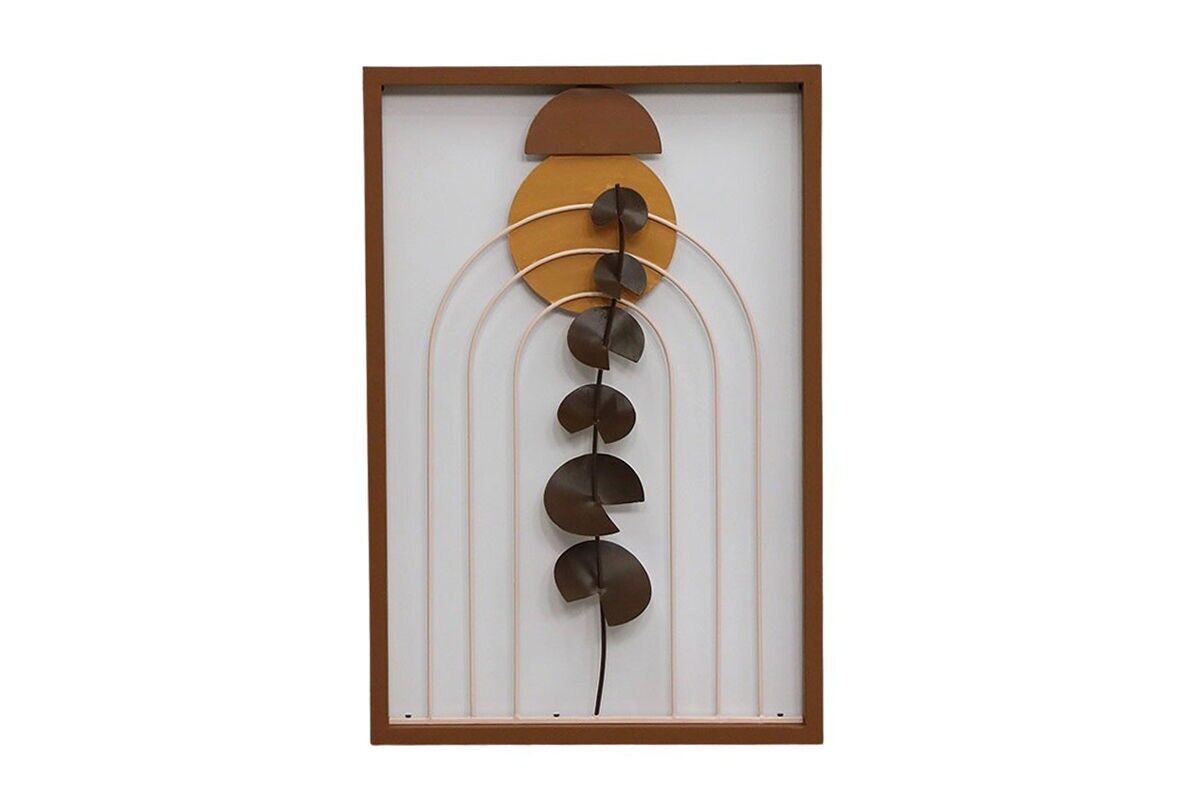 DM1014 - DECORAZIONE DA PARETE IN LEGNO/METALLO EUCALIPTO TRAMONTO - BELLE ARTI