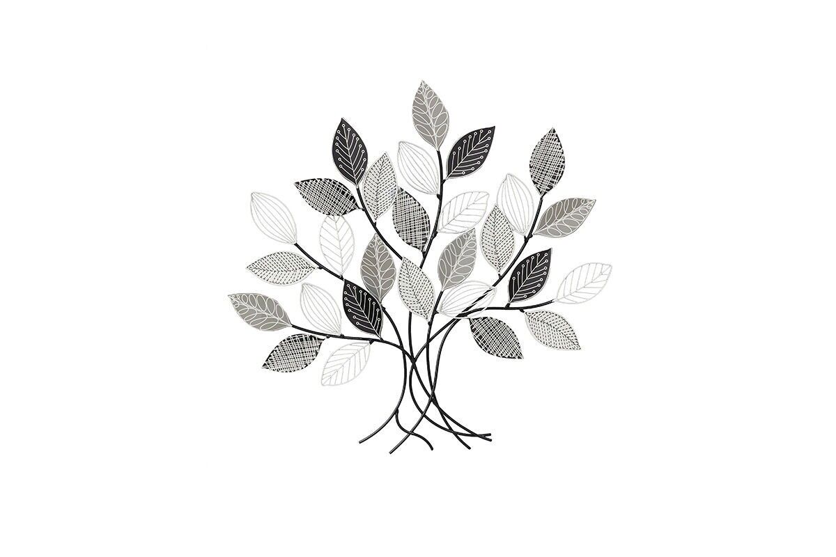 DM1116 - DECORAZIONE DA PARETE IN METALLO ALBERO BIANCO E NERO - BELLE ARTI