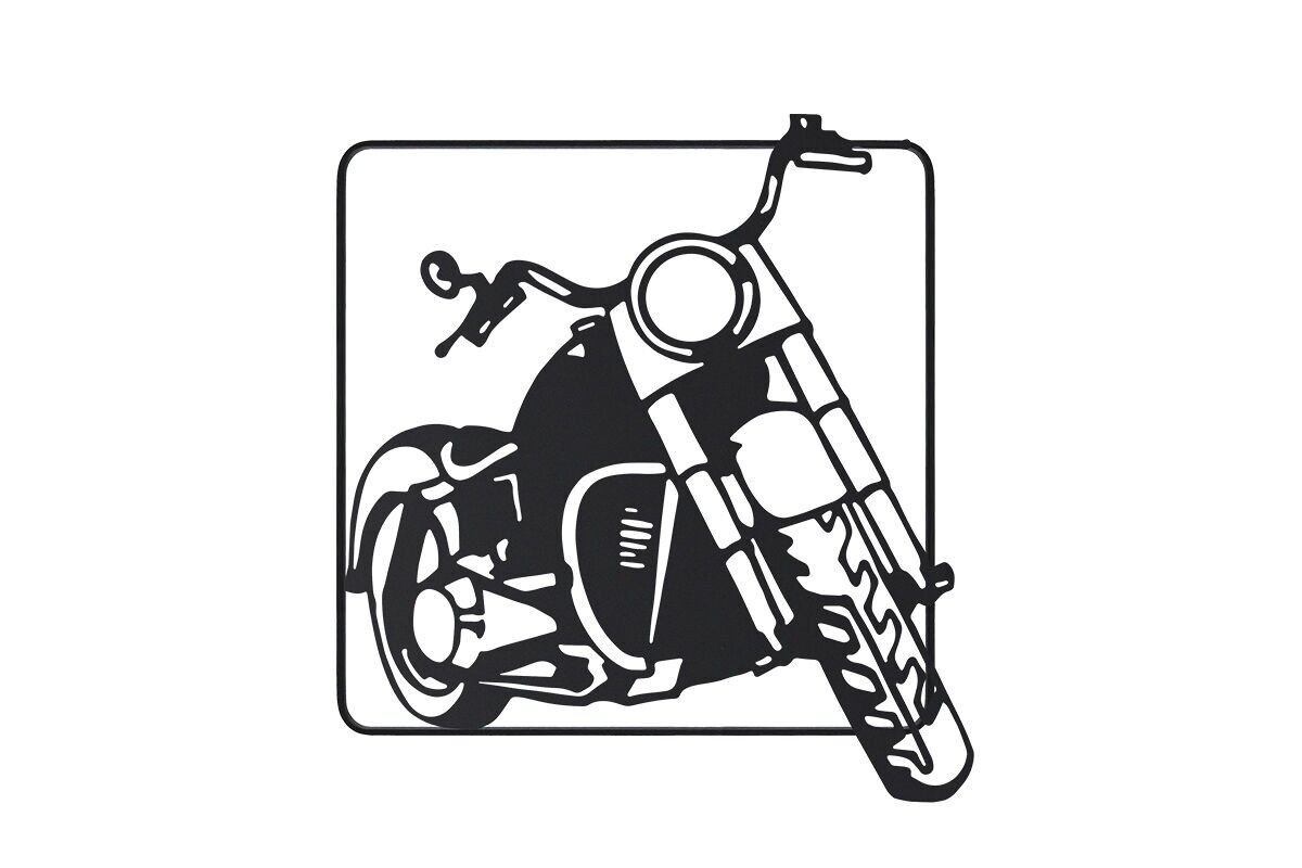 DM1122 - DECORAZIONE DA PARETE IN METALLO A FORMA DI MOTO - BELLE ARTI