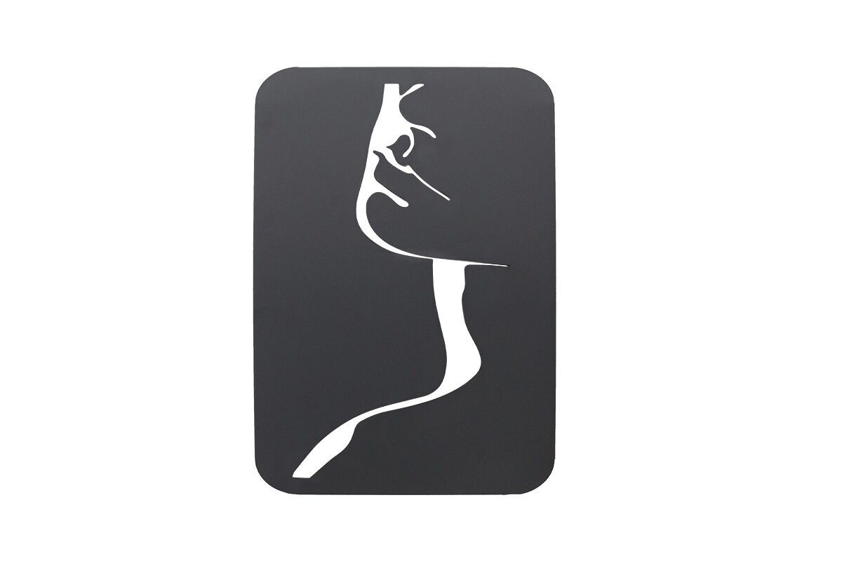 DM1123 - DECORAZIONE DA PARETE IN METALLO VOLTO DI DONNA - BELLE ARTI