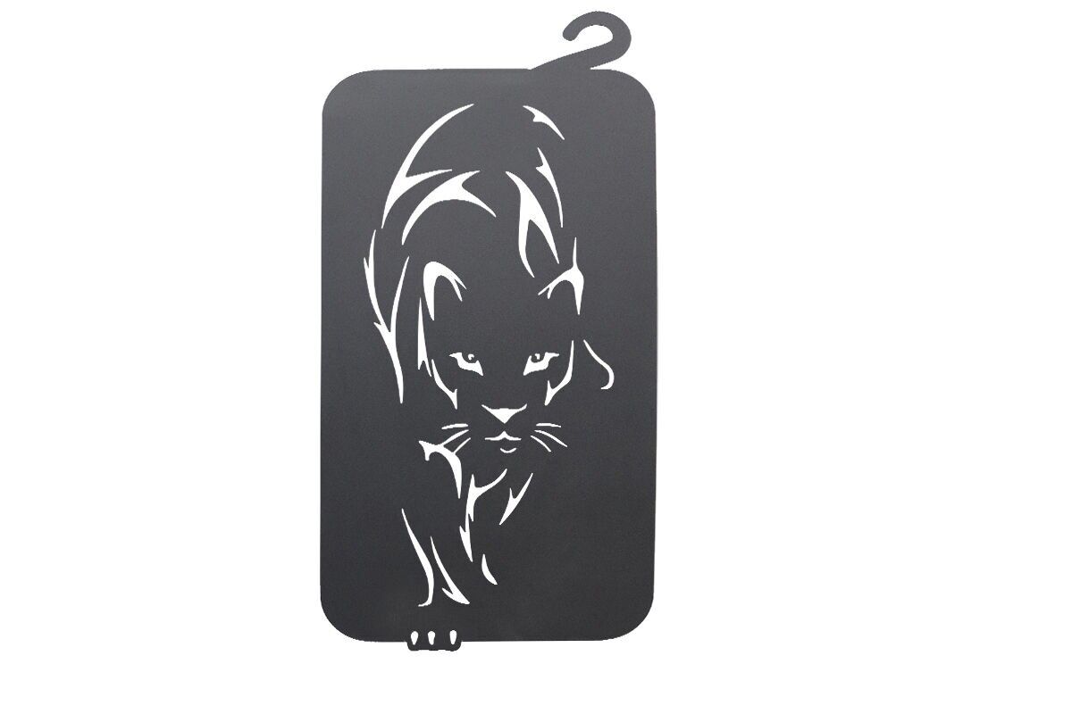 DM1126 - DECORAZIONE DA PARETE IN METALLO CON PANTERA - BELLE ARTI