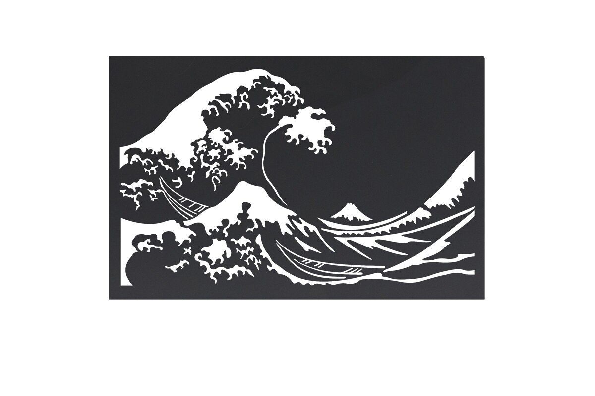 DM1129 - DECORAZIONE DA PARETE IN METALLO L'ONDA - BELLE ARTI