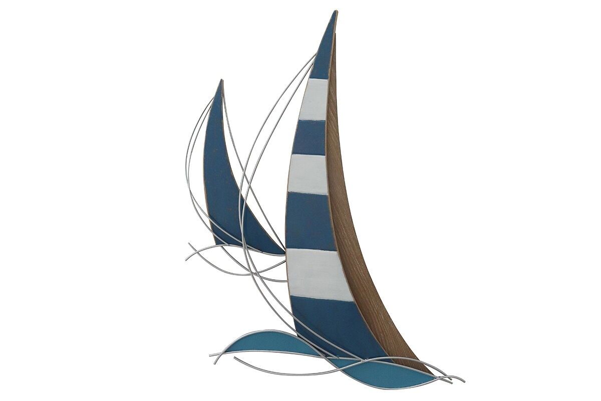 DM1132 - BARCHE A VELA LEGNO/METALLO A RIGHE OPACHE - BELLE ARTI