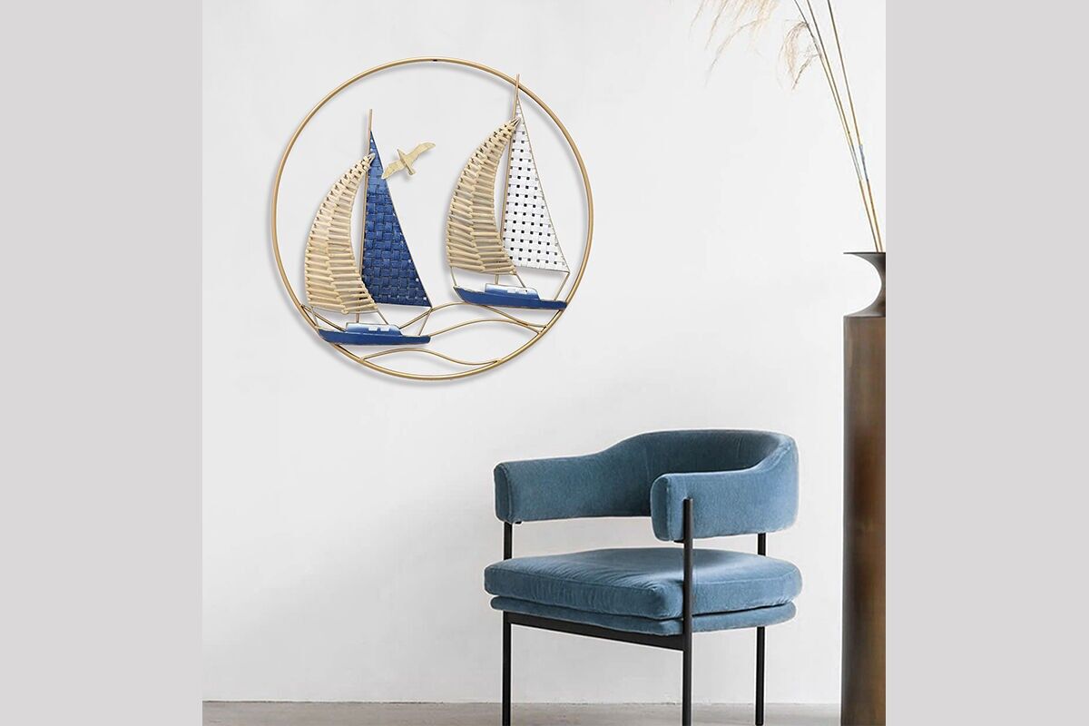 DM1142 - DECORAZIONE PARETE BARCHE A VELA CERCHIATE - BELLE ARTI