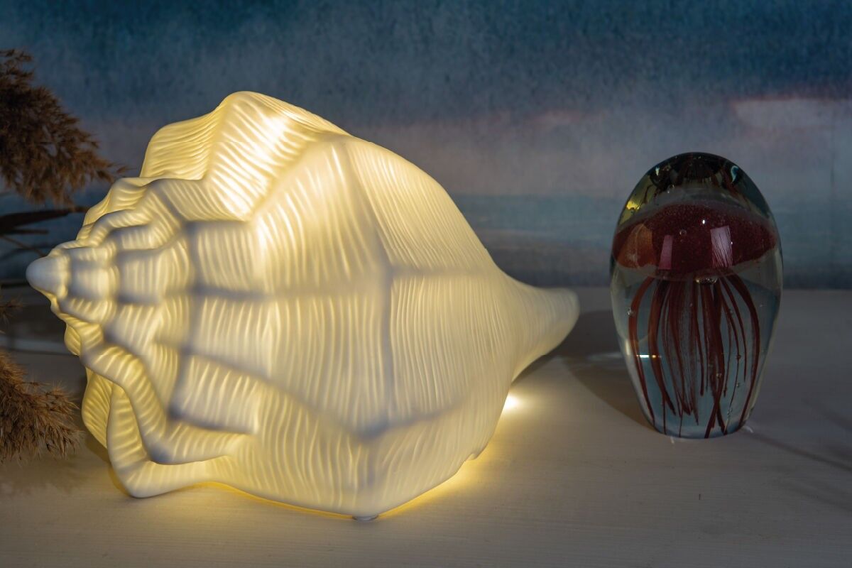 LAMPADA D'ATMOSFERA IN PORCELLANA BIANCA - INTERNO