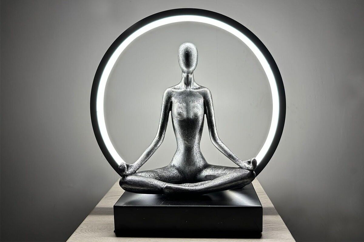 LAMPADA A LED SCULTURA DONNA MEDITAZIONE - INTERNO