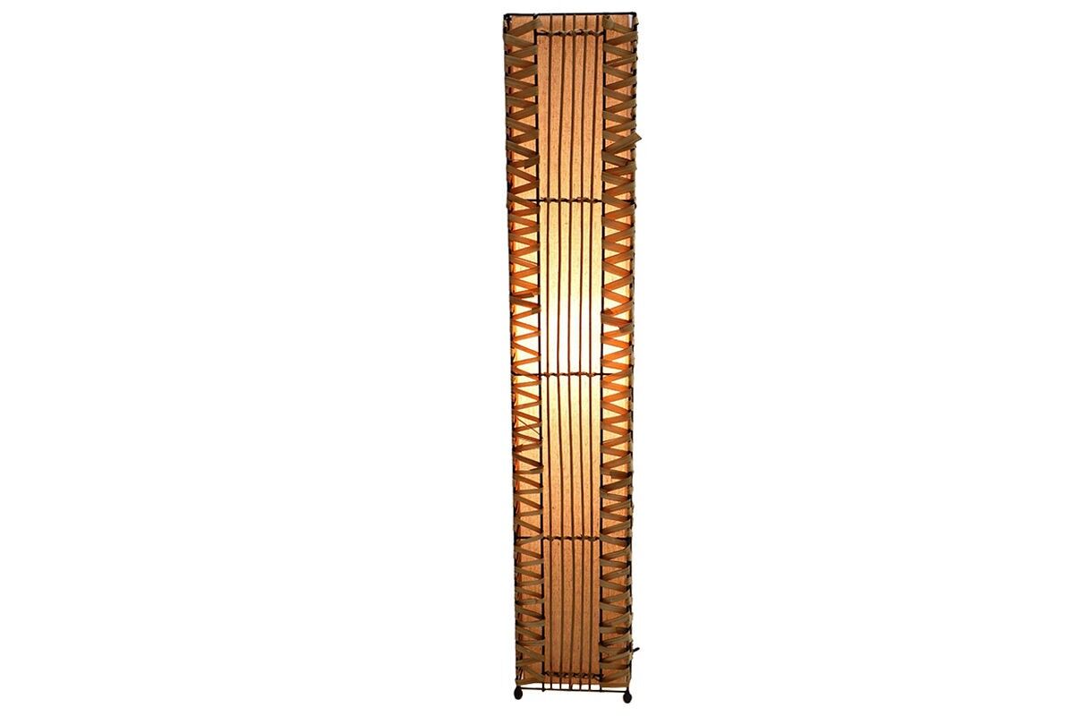 LAMPADA DA TERRA IN BAMBU'/METALLO INTRECCIATO 104 CM - INTERNO