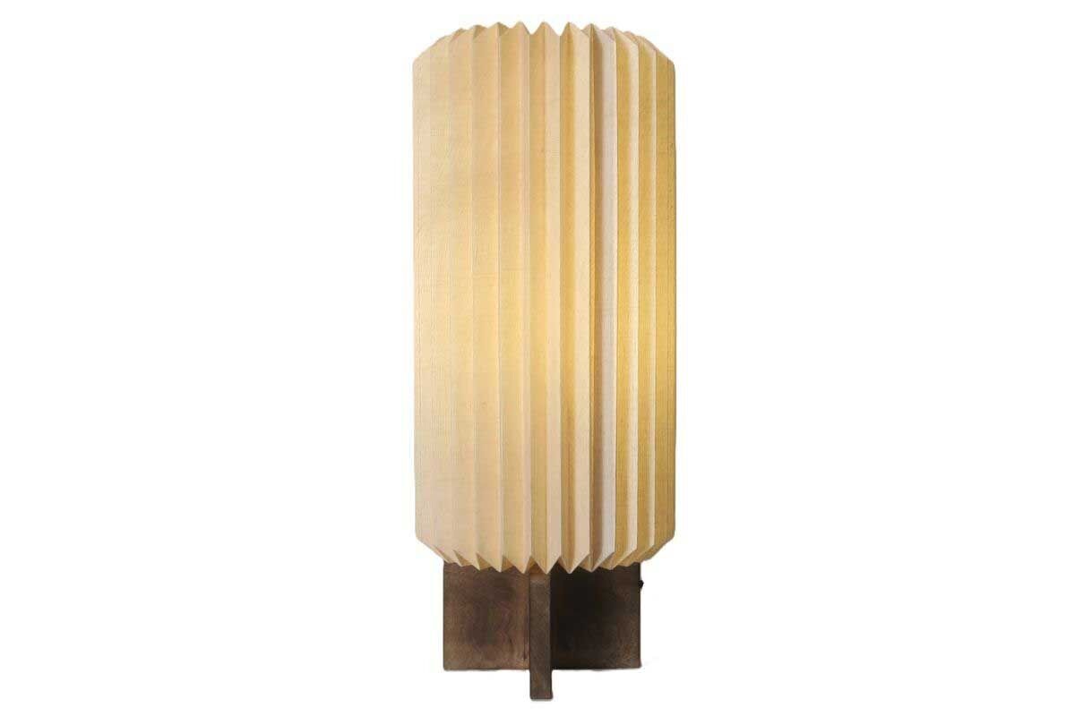 LV2533 - LAMPADA NATURALE X PIEDI ORION - PARALUME IN COTONE / BASE IN LEGNO DI MANGO - 220-240V/50Hz/E27/11W - INTERNO