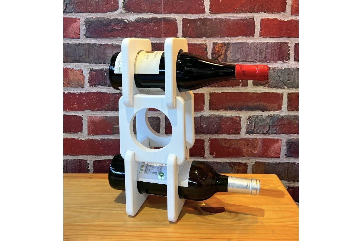 MA3834 - PORTABOTTIGLIE BIANCO A 3 SCOMPARTI - PREMIUM