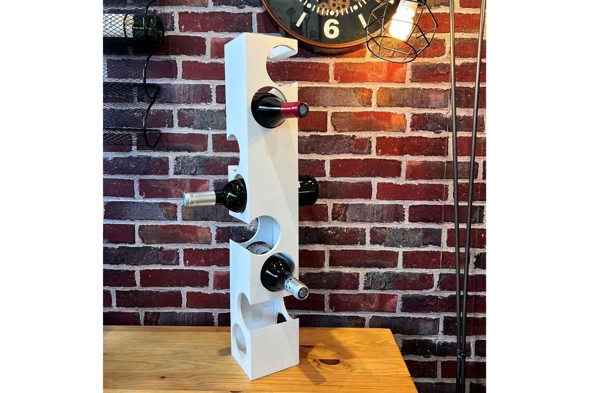 MA3837 - PORTABOTTIGLIE BIANCO A 8 SCOMPARTI - PREMIUM