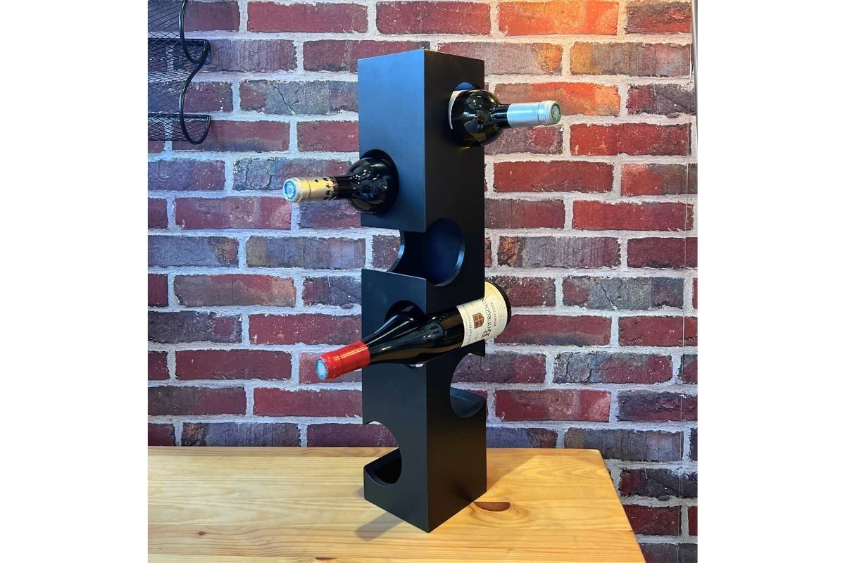 MA3841 - PORTABOTTIGLIE NERO A 6 SCOMPARTI - PREMIUM