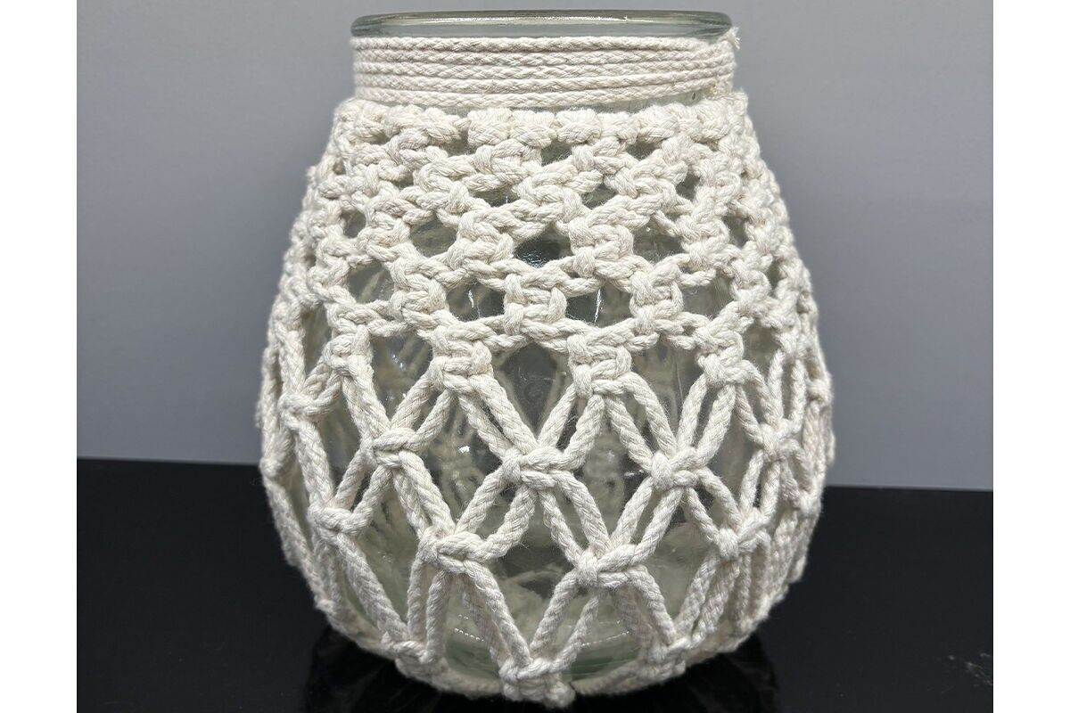 Vaso grande in corda GM - Boho