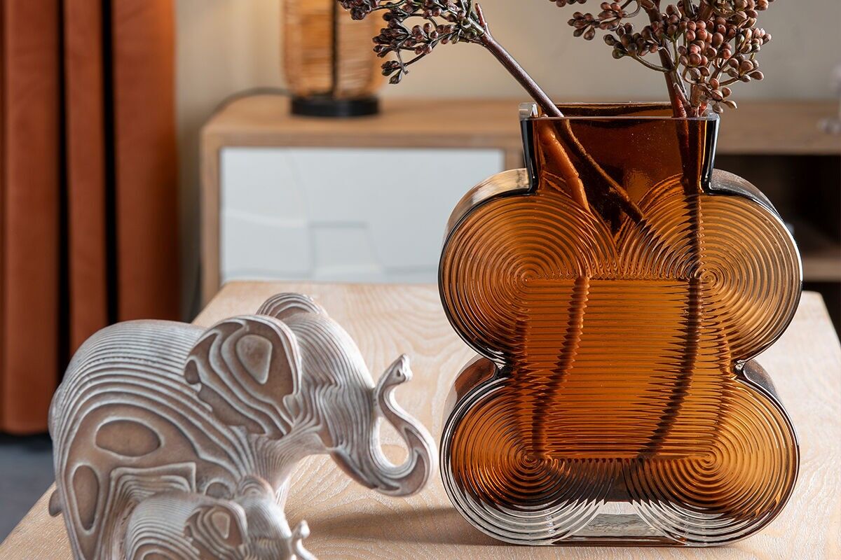 VASO IN VETRO GEOMETRICO PM - ECLAT