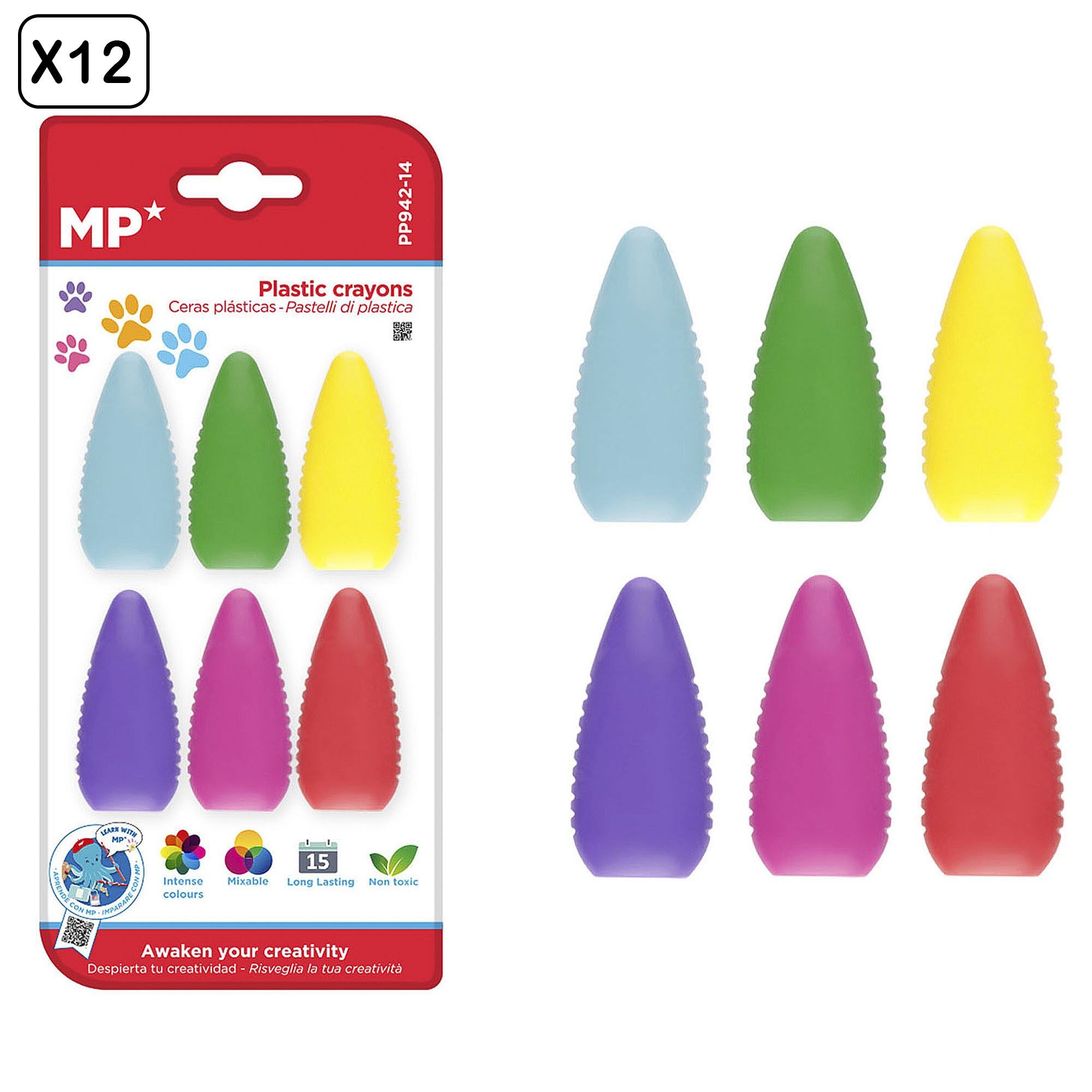 12 PAQUETS DE CIRES EN FORME D'EMPREINTES DE PAS, 6 PIÈCES. Couleur : Multicolore