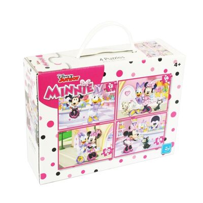 Puzzles Minnie 4 en 1, 12,16,20,24 Pcs