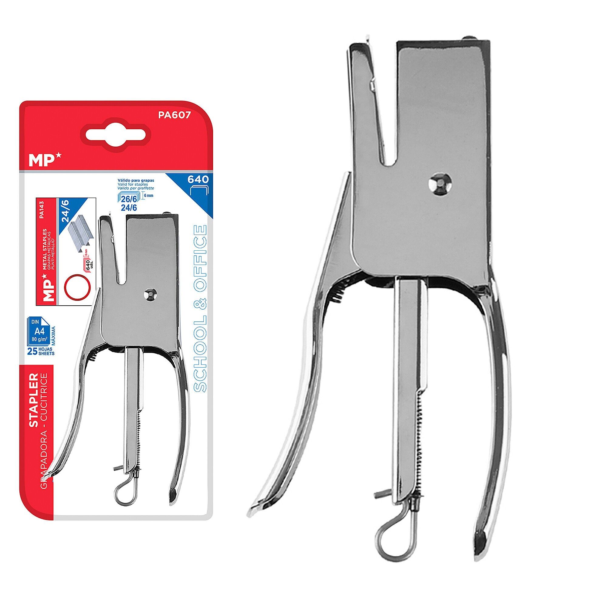 Pinzatrice a pinza MEDIA da 15 cm Colore: Argento