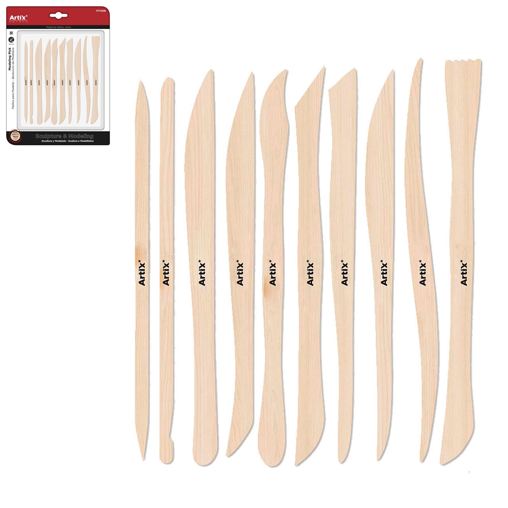 MINI INSTRUMENTS DE MODÉLISATION 10 piècesCouleur : Bois