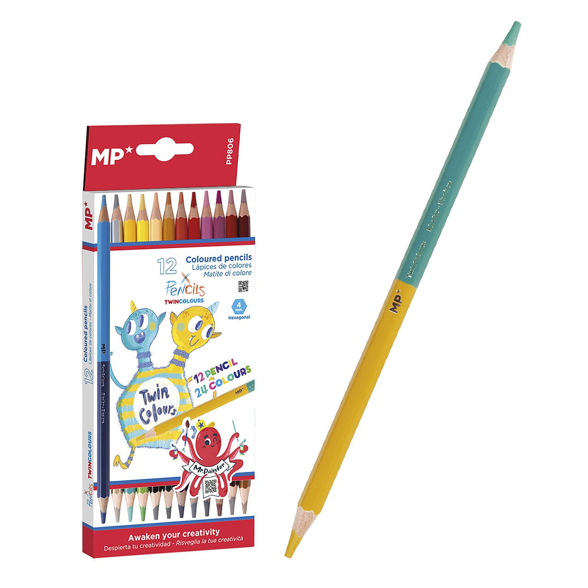 Matite colorate bicolore