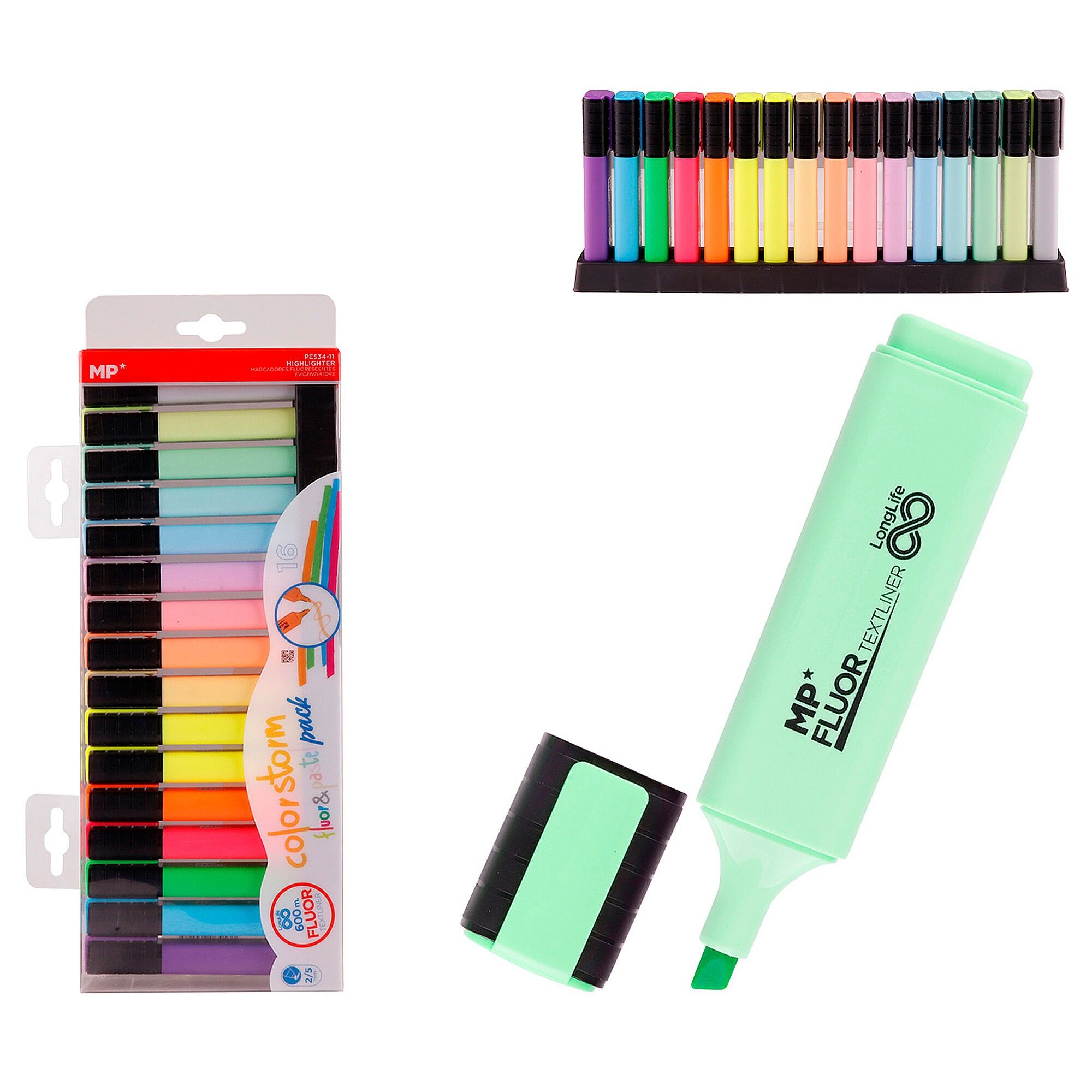 CONFEZIONE DI PENNARELLI COLOR STORM 16 unità. Colore:Multicolore