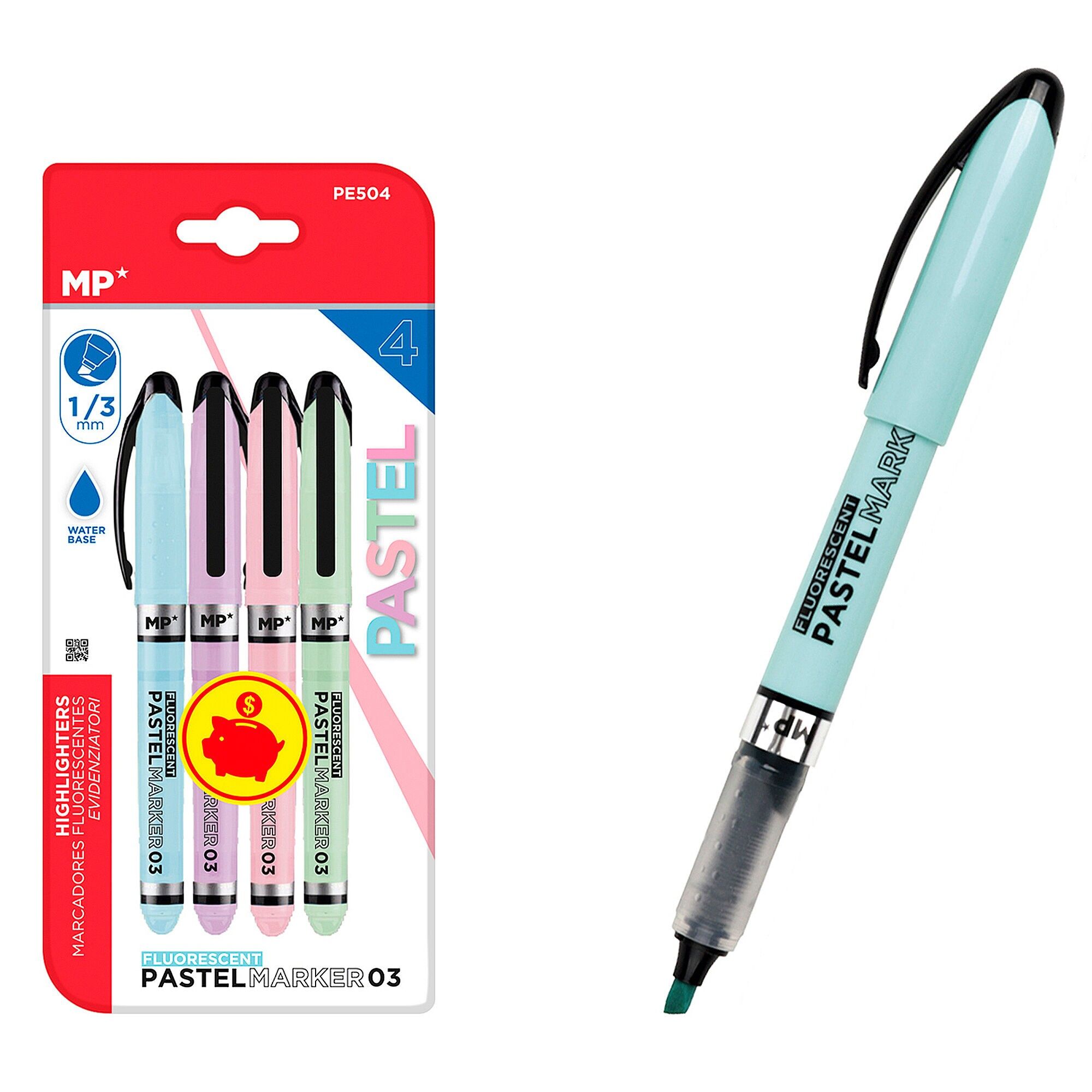 PENNARELLO PASTELLO 4 pz.CONFEZIONE RISPARMIO Colore:Multicolore