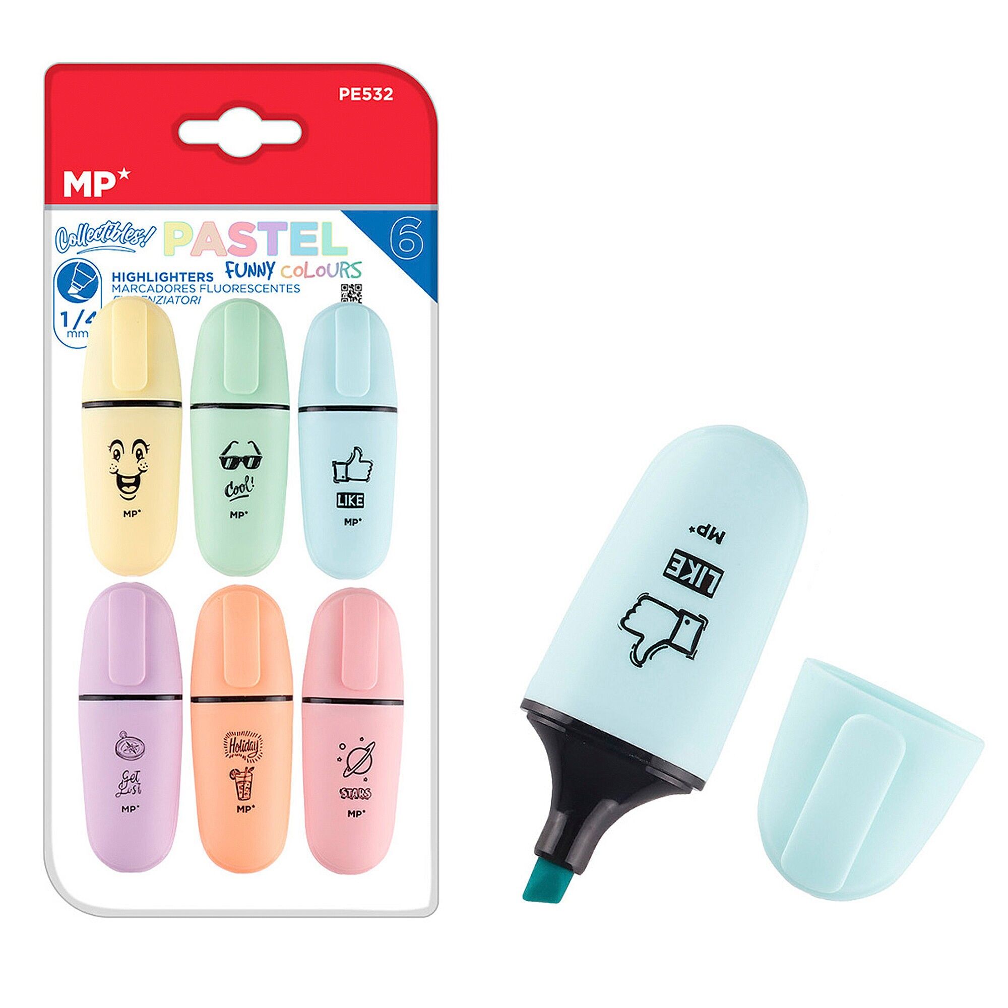 MINI PASTEL MARKER 6 pz. Colore:Multicolore