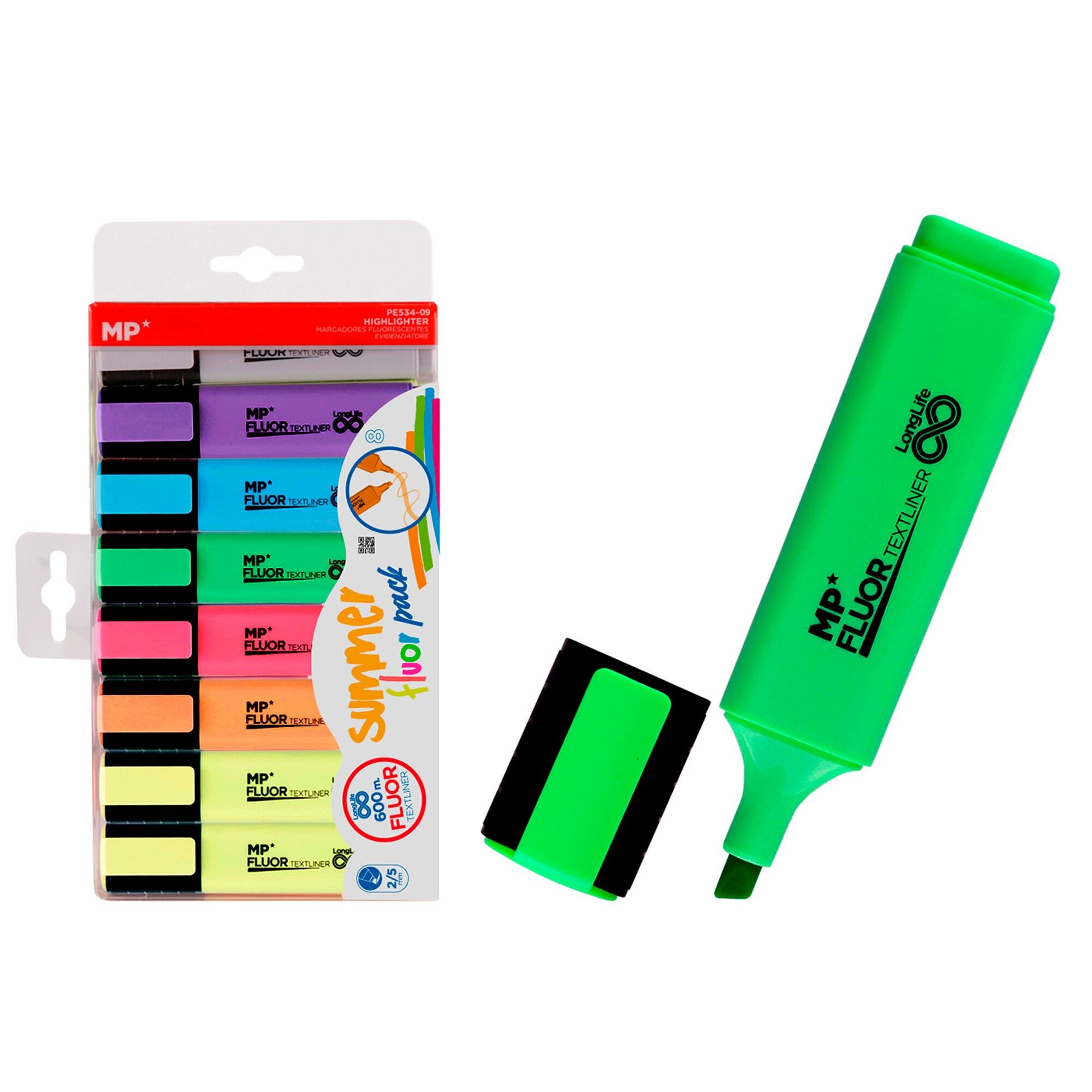 MARCADOR TEXTLINER SUMMER PACK 8 Uds. Color:Multicolor