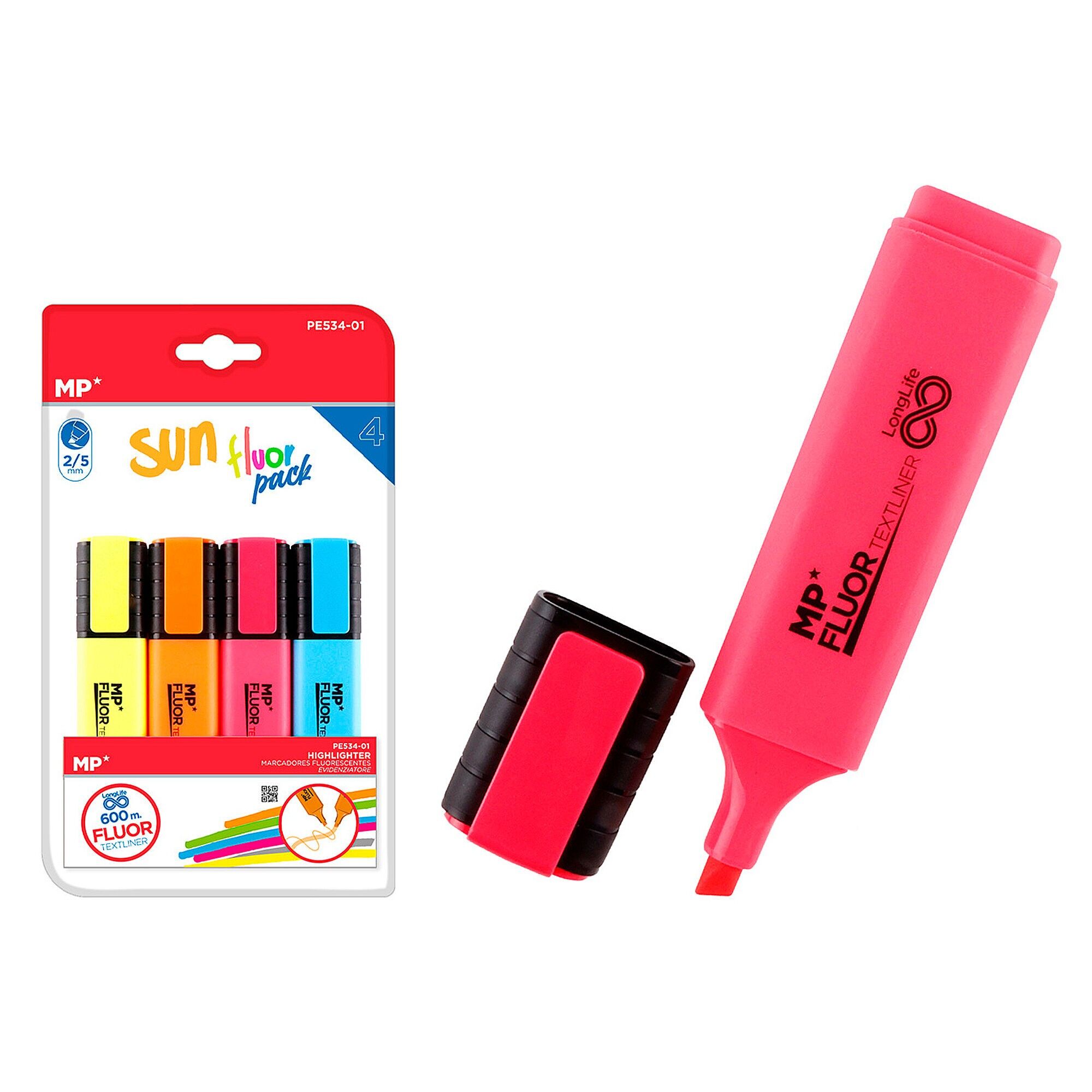 MARCADOR TEXTLINER SUN PACK 4 Uds. Color:Aleatorio