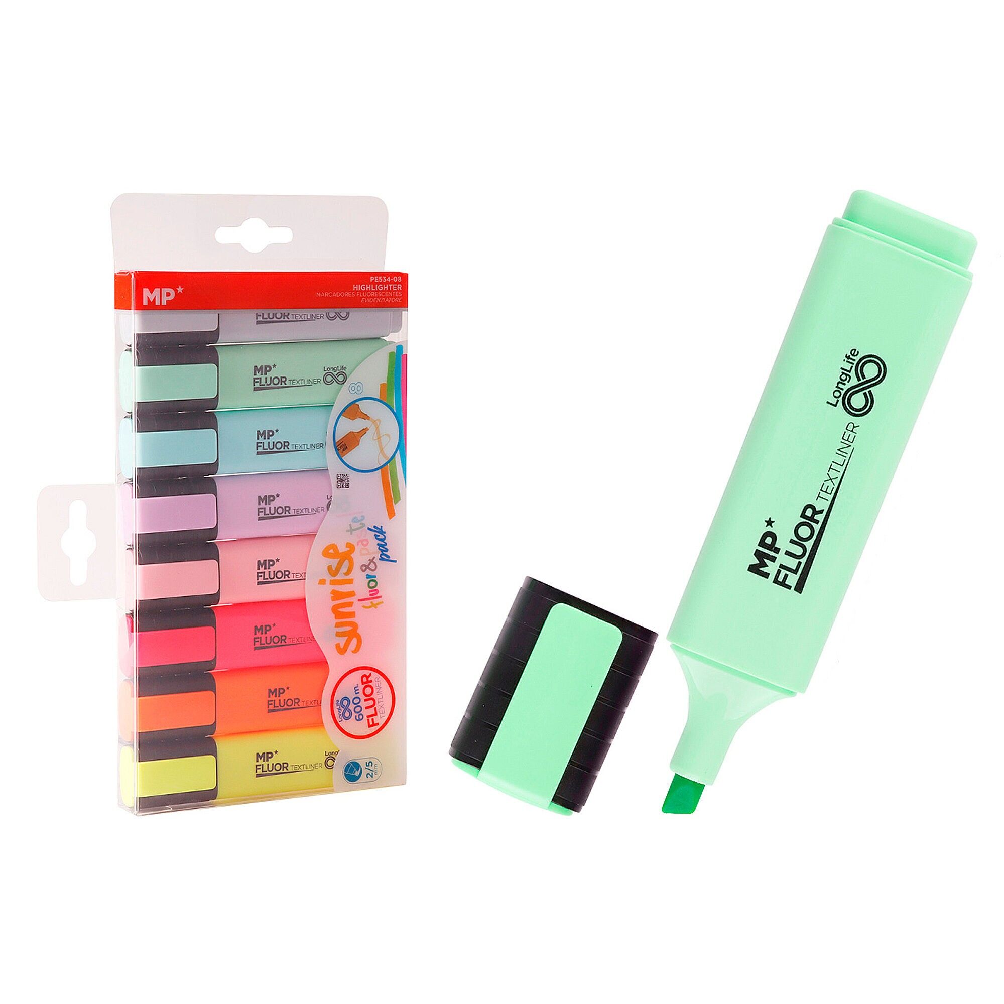 MARCADOR TEXTLINER SUNRISE PACK 8 Uds. Color:Multicolor