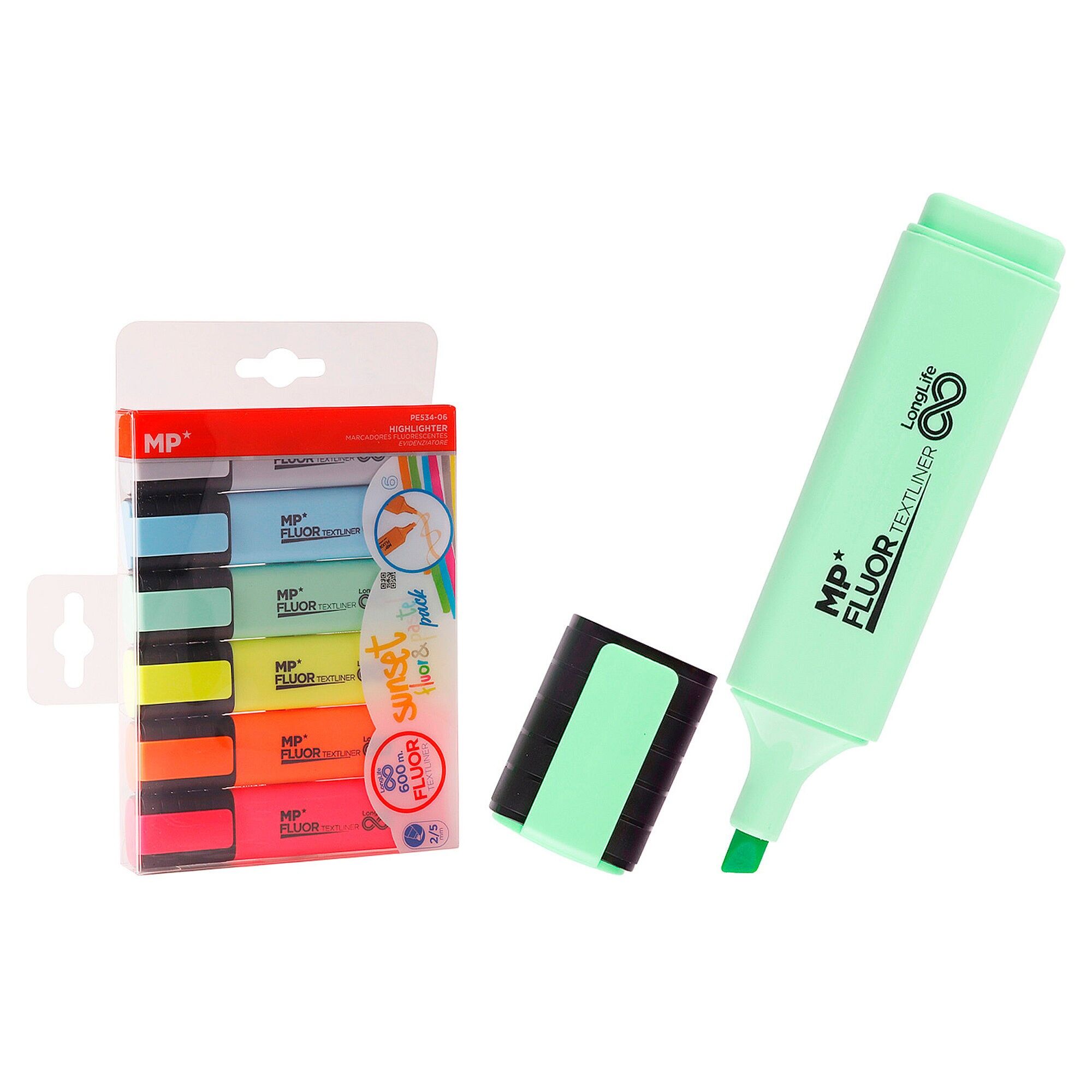 MARCADOR TEXTLINER SUNSET PACK 6 Uds. Color:Multicolor