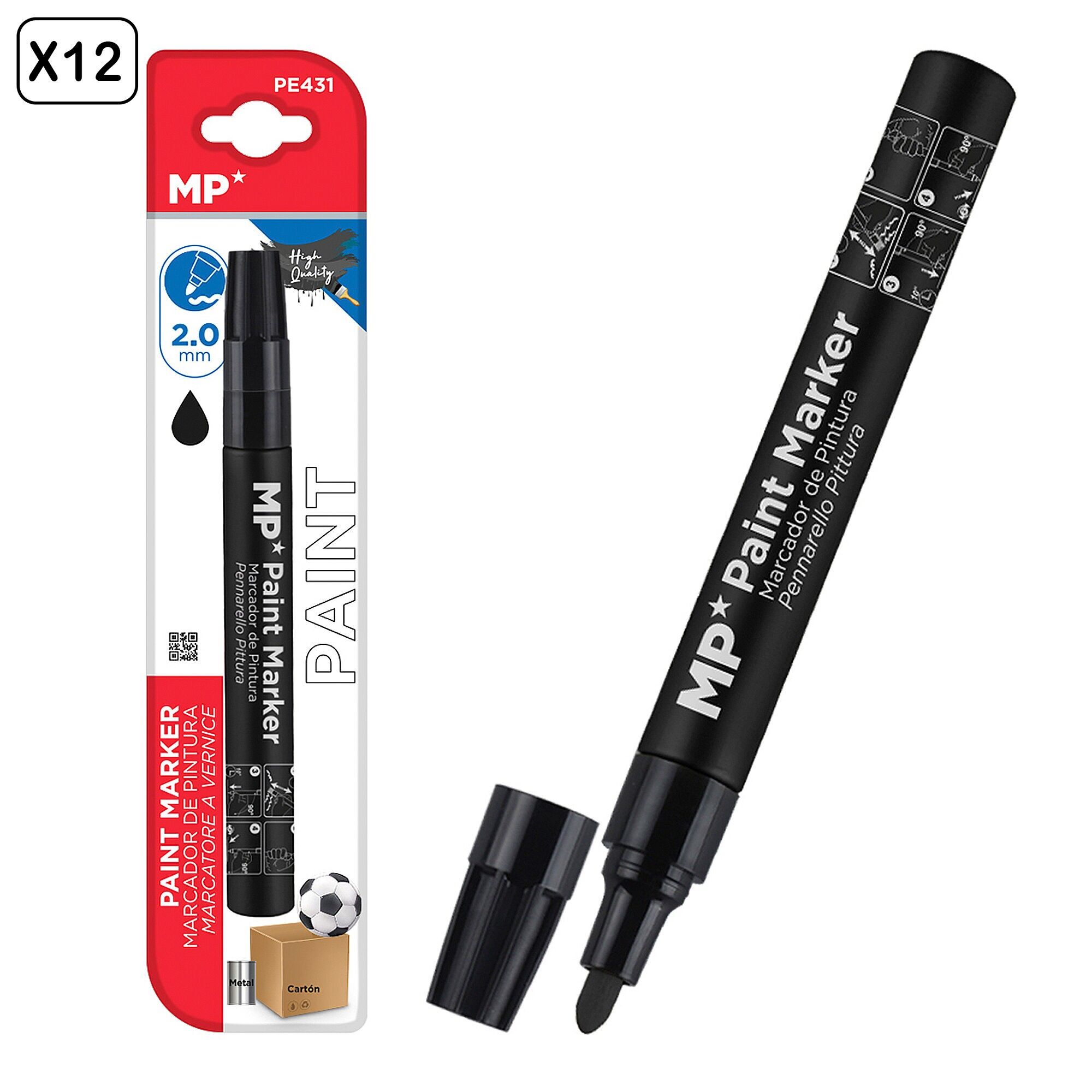 PACK 12 MARCADORES DE PINTURA 