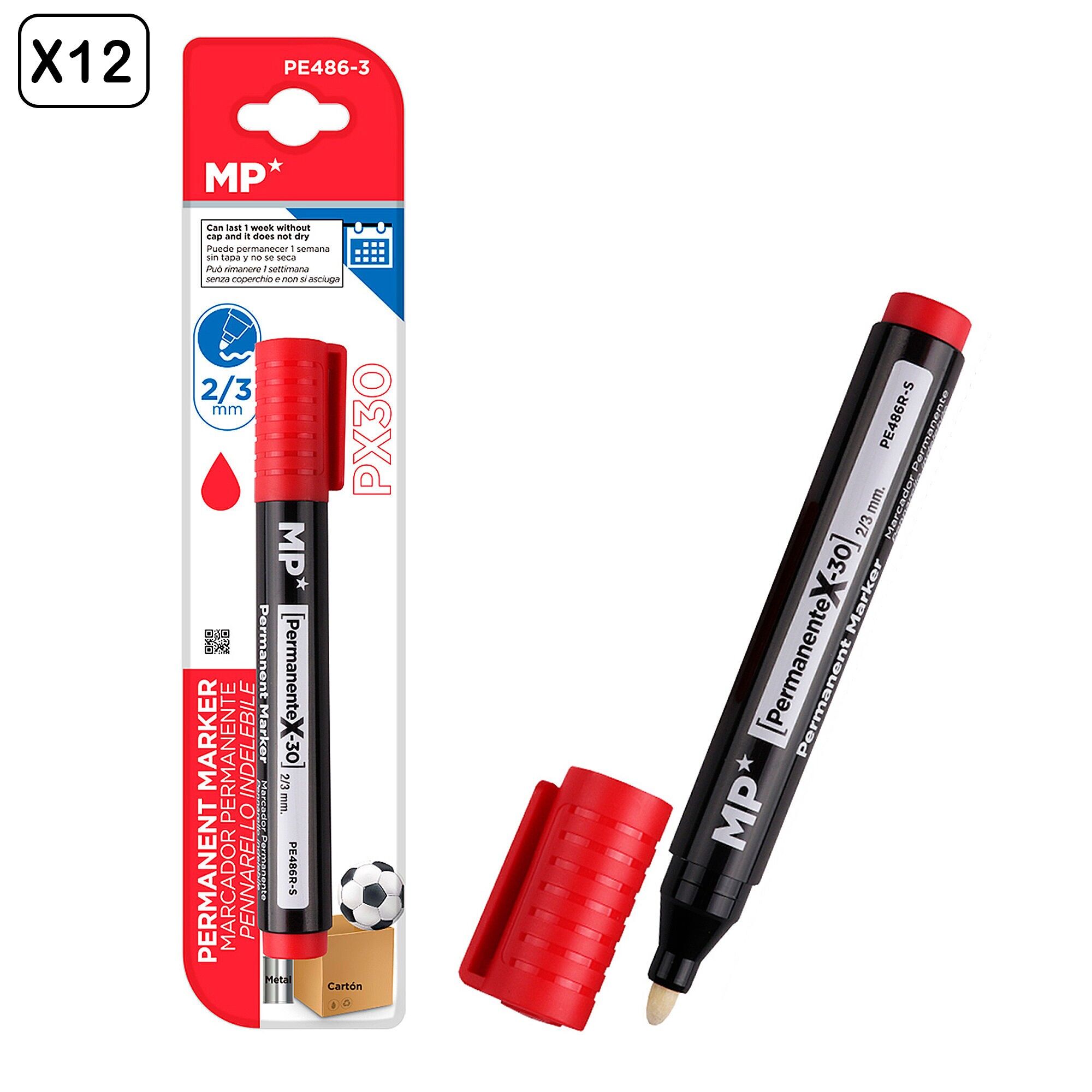 PACK 12 MARCADORES PERMANENTES NO DRY