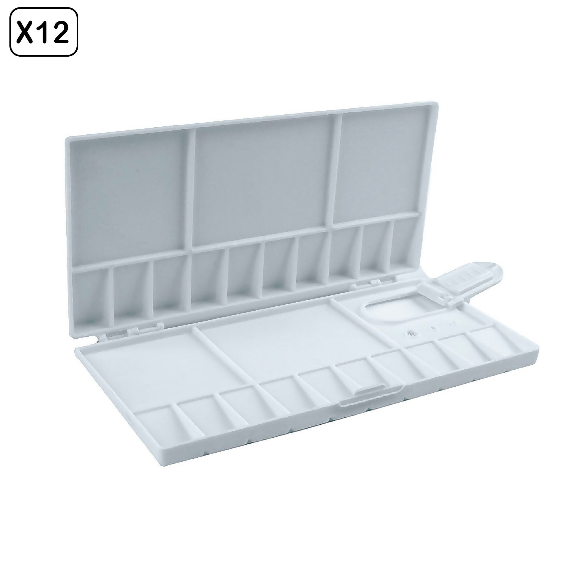 Pack de 12 unités. PALETTE PLIABLE 20 x 9.5 cm Couleur : Blanc