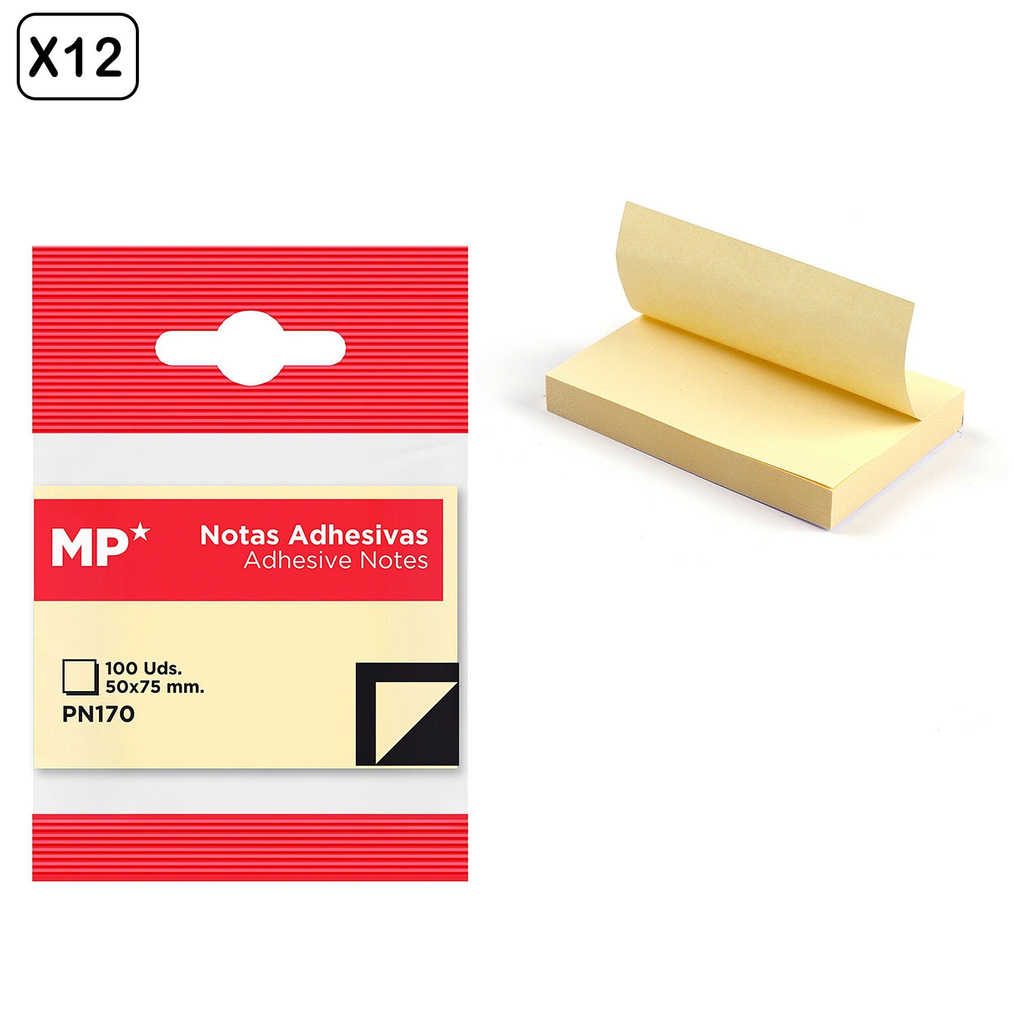 12er-Pack Haftnotizen 50 x 75 mm 100 Blatt