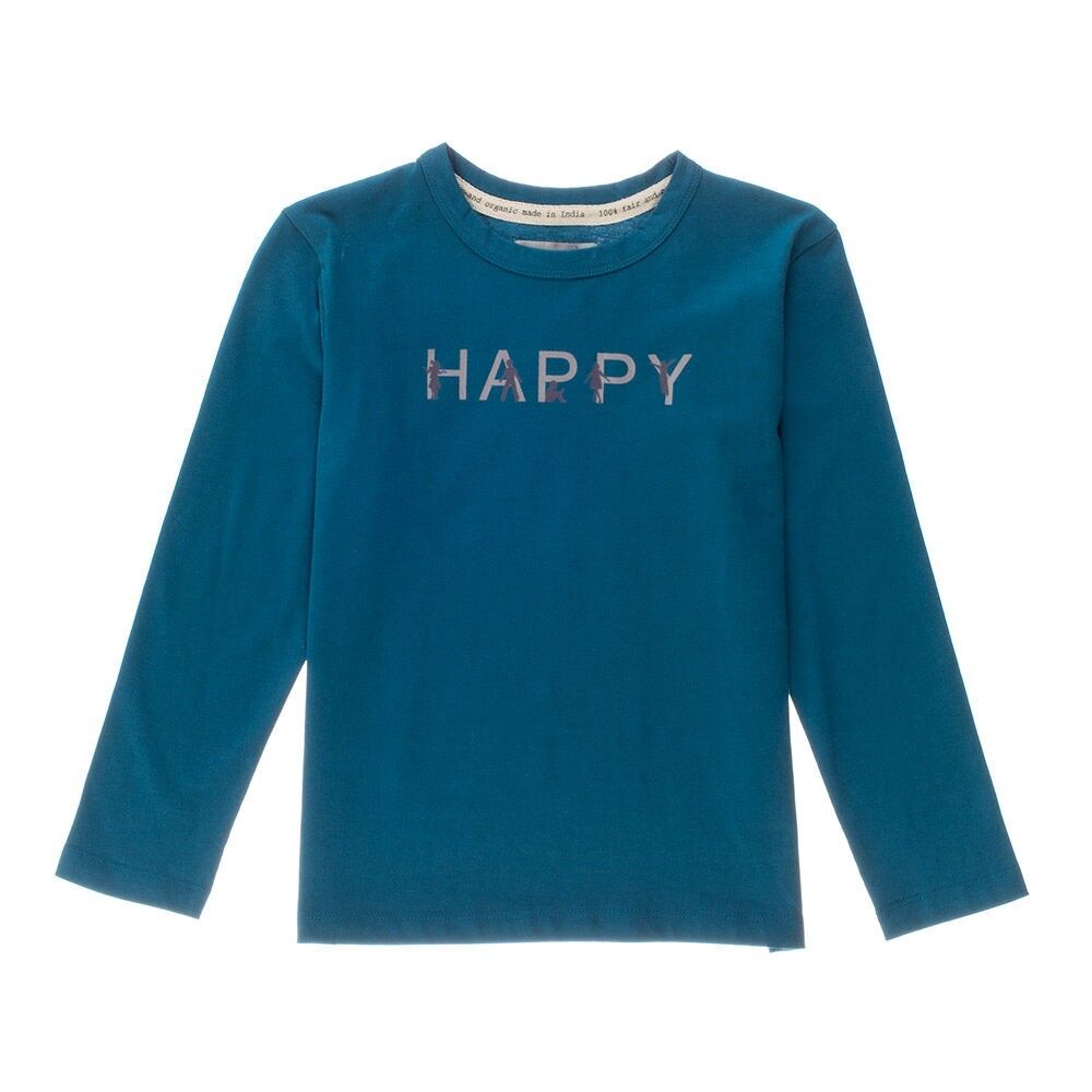 T-shirt Kappa in cotone organico blu. Prodotto del commercio equo e solidale