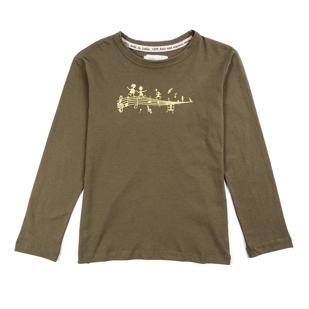 T-shirt Kaki Kappa in cotone organico Prodotto del commercio equo e solidale