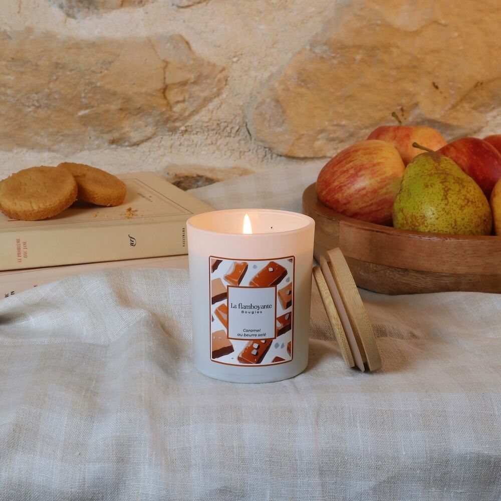Salted butter caramel scented candle