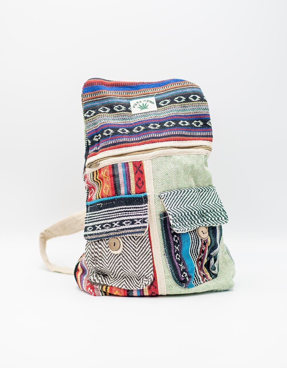 Zaino unisex Kimago in canapa con chiusura antifurto