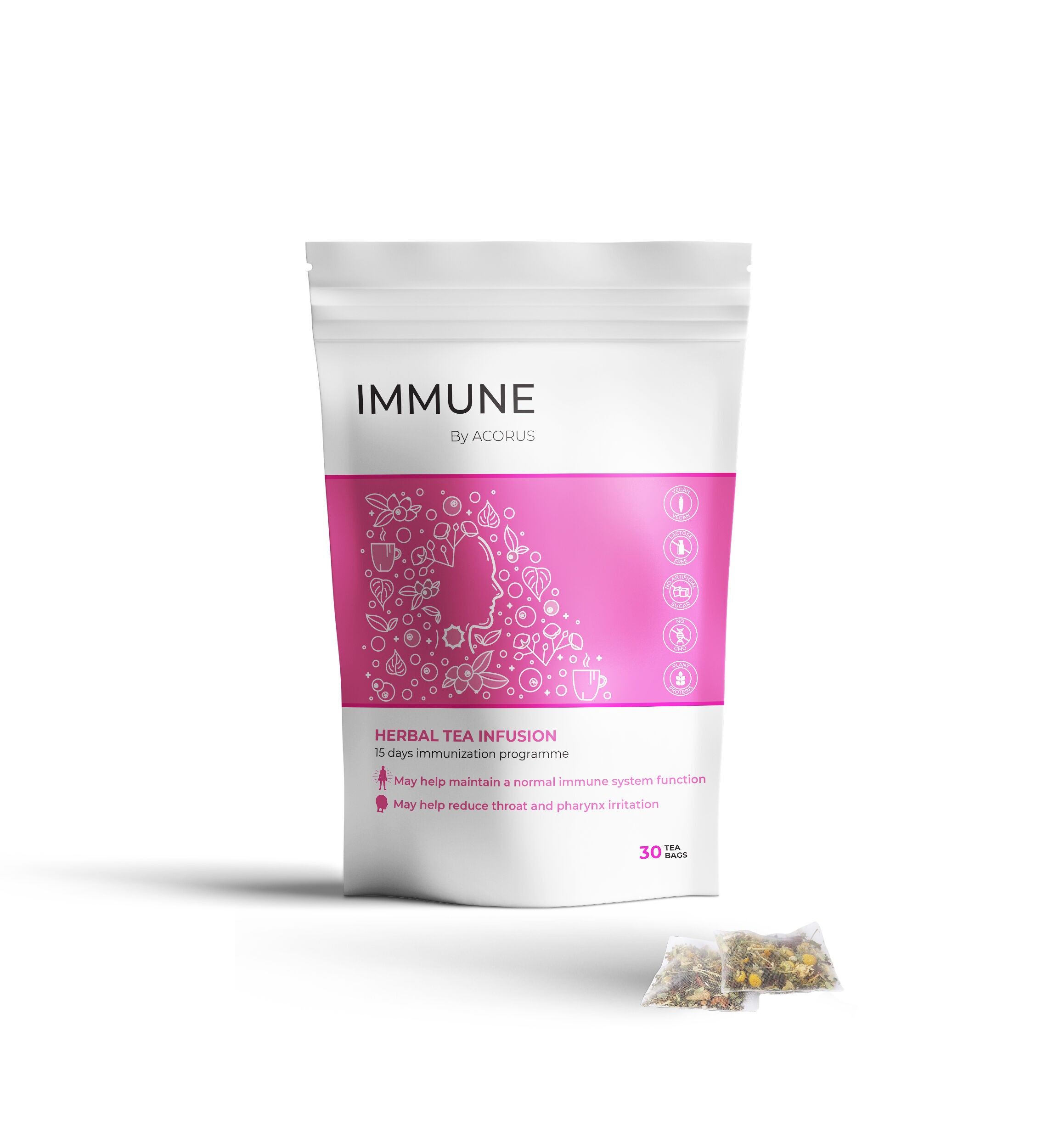 Programme de tisanes pour le système immunitaire – 30 sachets de thé naturel