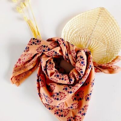 Primerose Macaron “Indian flowers” print scarf