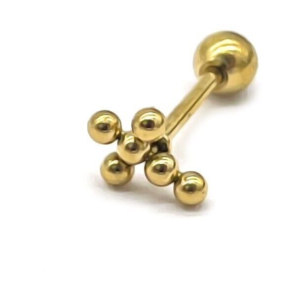 C-B7.5E620-008G S.Piercing de oreja de acero 316L de 6 mm