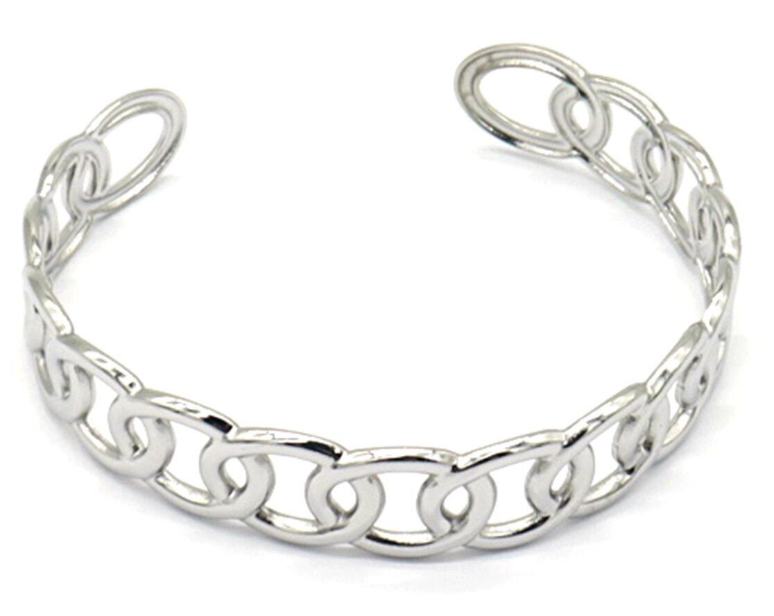 D-B10.1B029-027S S.Brazalete de acero de 12 mm plateado
