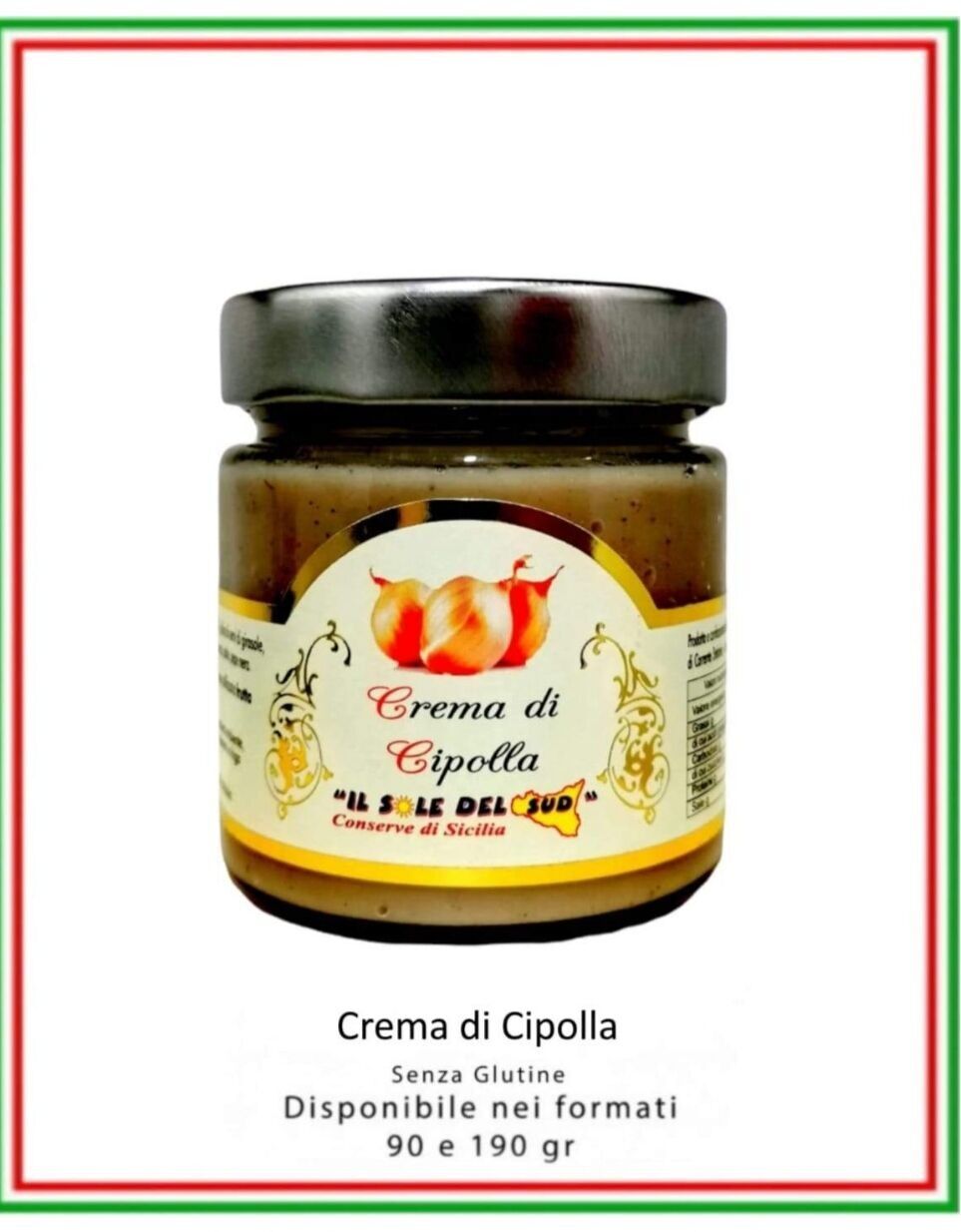 Crema di Cipolla 190 g - Il Sole del Sud