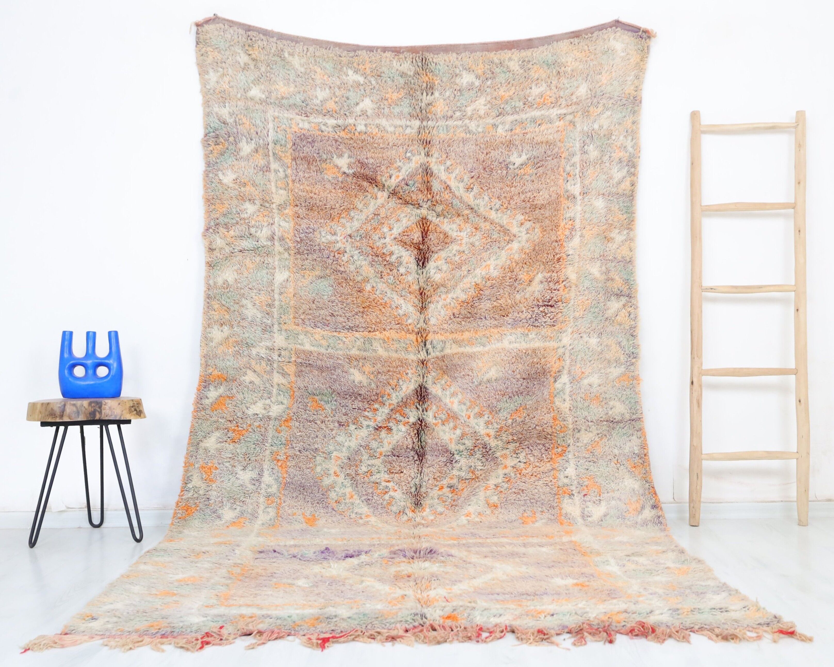 Alfombra marroquí vintage Aghali 160 cm x 303 cm