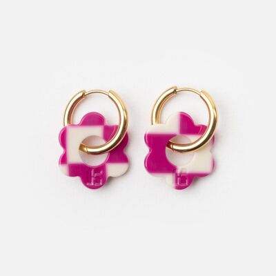 Boucles d'oreilles BABY FLEURETTE - Carreaux -