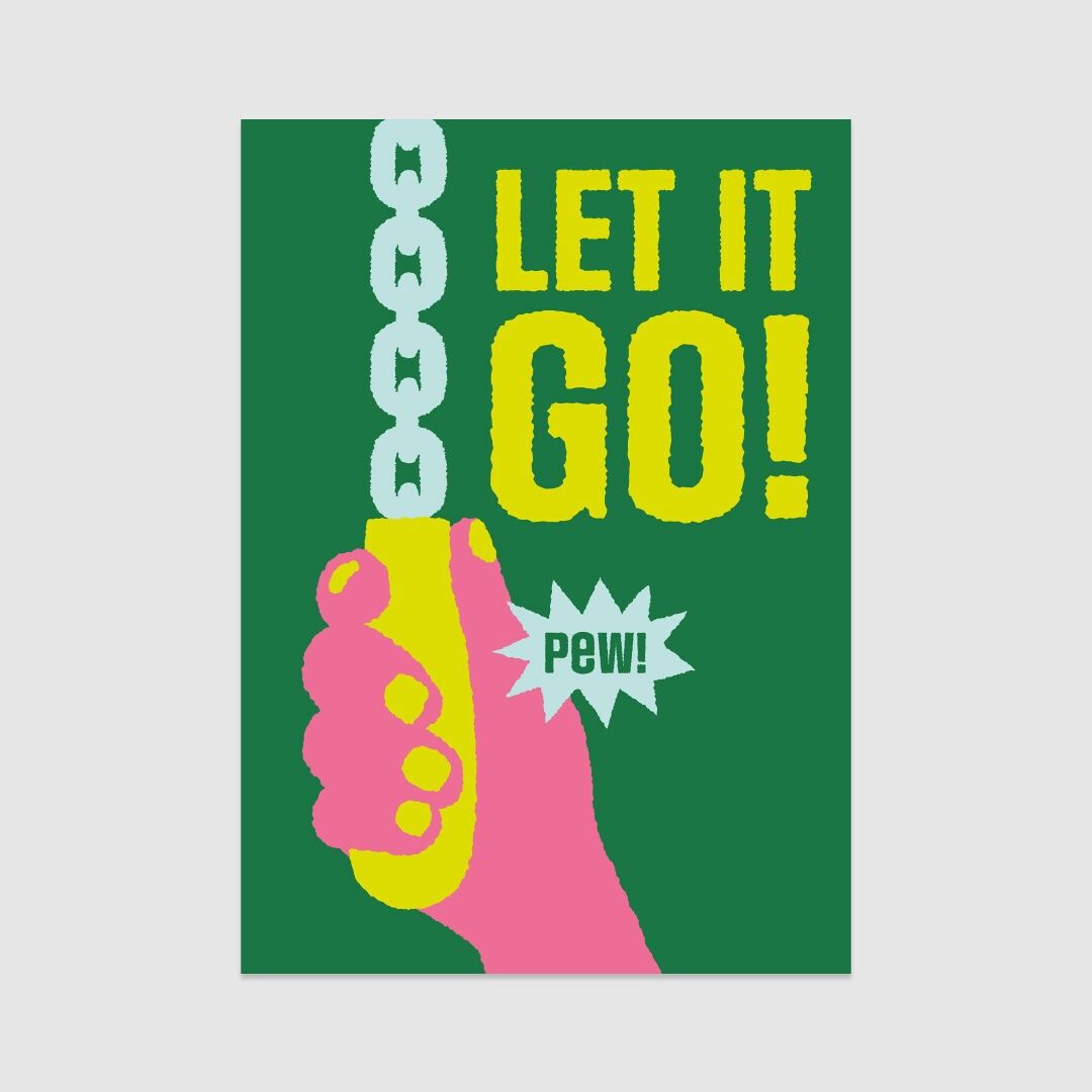 Póster / Impresión artística - Colección Toilet - ¡Déjalo ir!(30x40cm y 50x70cm)