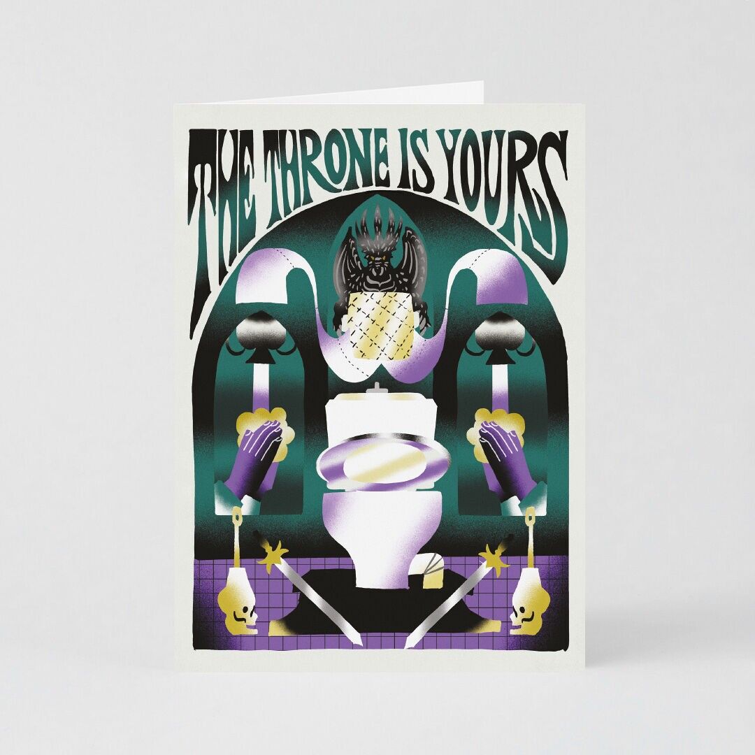 Kunstkarte (gefaltet) + Umschlag – Der Thron gehört dir (13 x 18 cm)